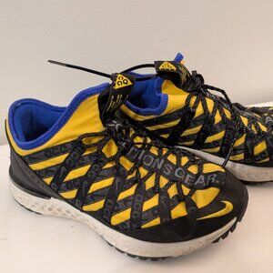 NIKE ACG REACT TERRA GOBE AMARILLO RACER BLUE BLACK BV6344 700 sz 6.5 Like New